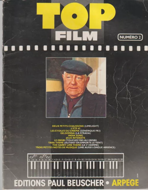 TOP FILM - Livre Partition. 10 Titres. EDITIONS PAUL BEUSCHER - Photo Jean GABIN