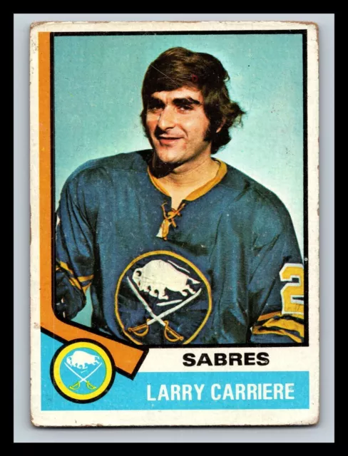 1974-75 Topps #43 LARRY CARRIERE  BUFFALO SABRES