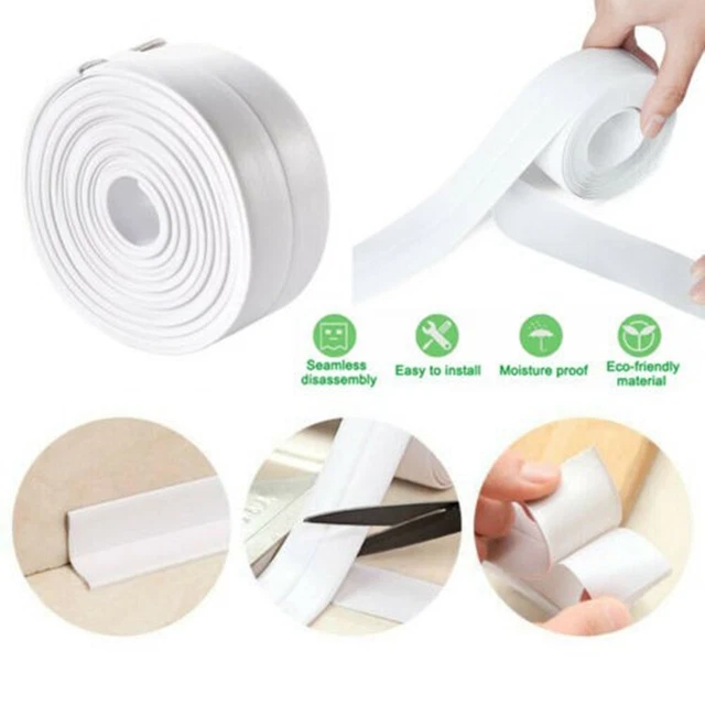 Tiras de sellado de baño baño cocina borde tiras autoadhesivas (126 pared