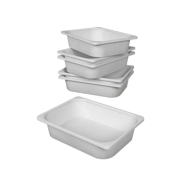 BINO | Plastic Storage Bins, X-Small - 5 Pack | THE LUCID COLLECTION |  Multi-Use Organizer Bins | Built-In Handles | BPA-Free | Pantry  Organization 