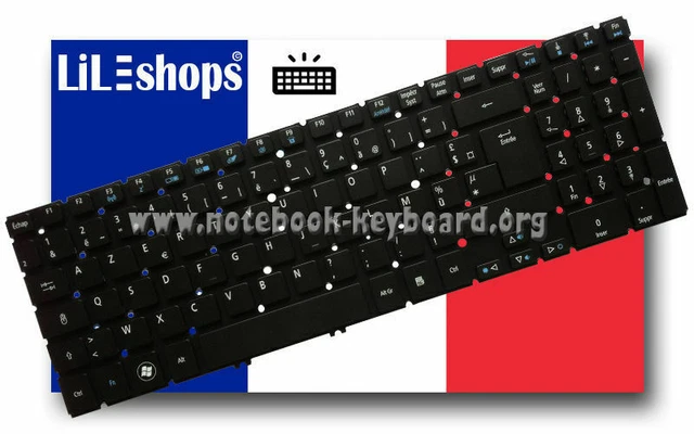Clavier AZERTY Français Original Pour Acer Aspire E5-573 / E5-573G / E5-573T / E5-573TG - Neuf