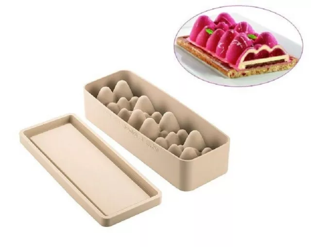 Stampo in silicone Kit Ice Glow Silikomart rettangolare tronchetto mousse mshop