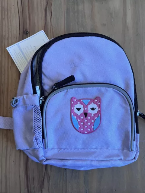 Pottery Barn Kids Purple Fairfax mini backpack Lilac Girls Polka Dot Owl