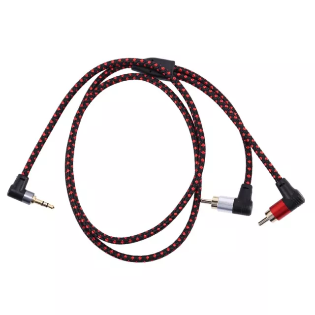 90 Degree 3.5mm Male to 2 RCA Male Cable Right Angle Stereo AUX Y Splitter1486