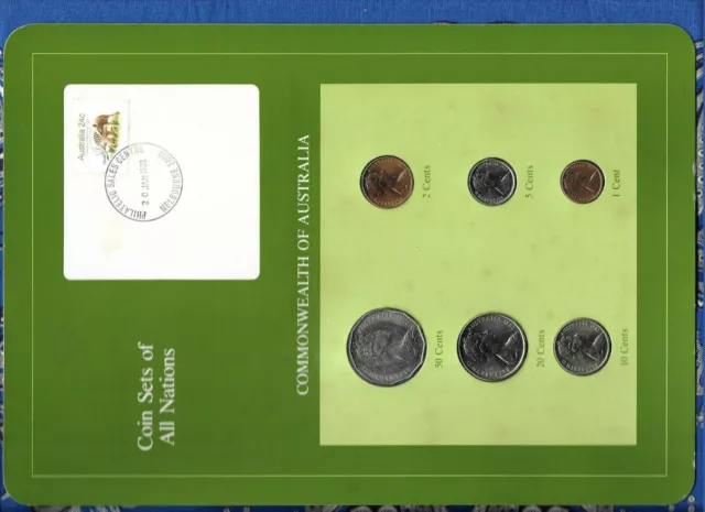 Coin Sets of All Nations Australia UNC 50,20,10,5,2,1 cent 1982 20JAN1983