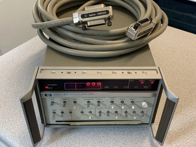 HP Hewlett Packard 59401A Bus System Analyzer and 1 Agilent 8m 10833G HPIB cable