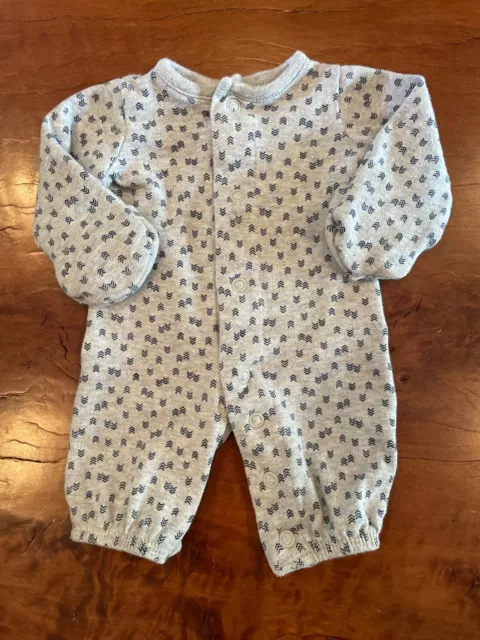 Carters Baby Boy Preemie Outfit Gown 2 In 1 Blue Gray Arrow Design Reborn Doll