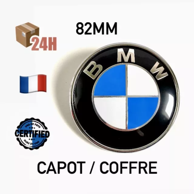 Logo BMW 82mm Capot Coffre 80mm Serie1 3 4 5 E46 E36 E39 E90 E92 X1 X3 X5 badge