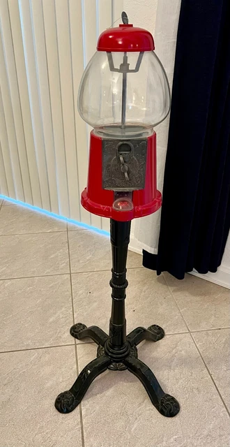 vintage gumball machine 1983 with stand