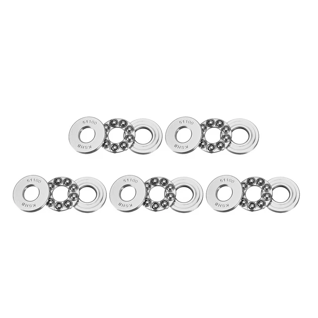5pcs 51100 Single Direction Poussée Roul. bille 10mmx24mmx9mm Chrome Acier