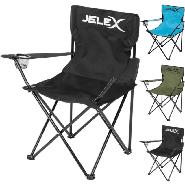 JELEX Expedition Exterior Plegable Ligero Silla Camping Con Soporte Tazas Nuevo