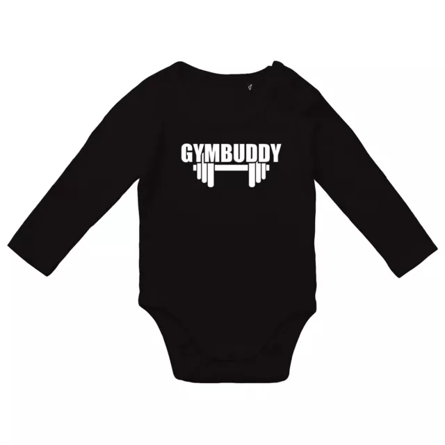 Baby Body Gymbuddy Hantel Strampler Geschenk Idee Souvenir Geburtstag Weihnachte