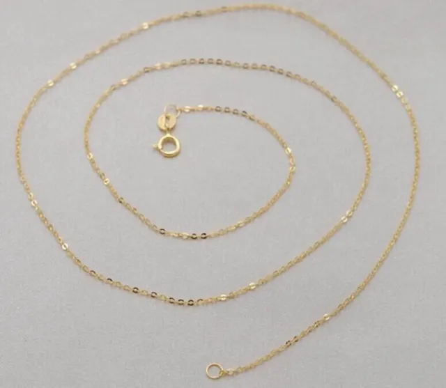Wholesale genuine 18K SOLID YELLOW GOLD NECKLACE O-shaped chain Clavicular chain