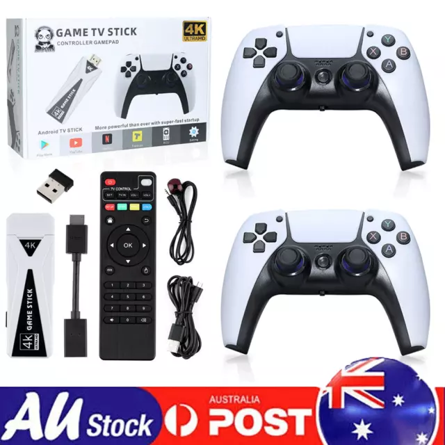 20000+ 4K HDMI TV Video Game Stick Retro Gaming Console w/ 2 Wireless Controller