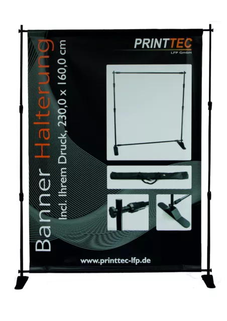 Bannerhalterung, Promotion Stand incl. Ihrem Druck und Tasche