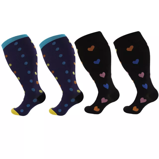 Women Fashion Printed Plus Size Sports Compression Socks Calf Socks Compression