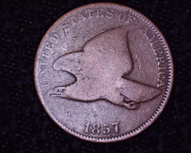 1857 Flying Eagle Cent Nice Detail 1st Small Cent Nice Coin #FE195