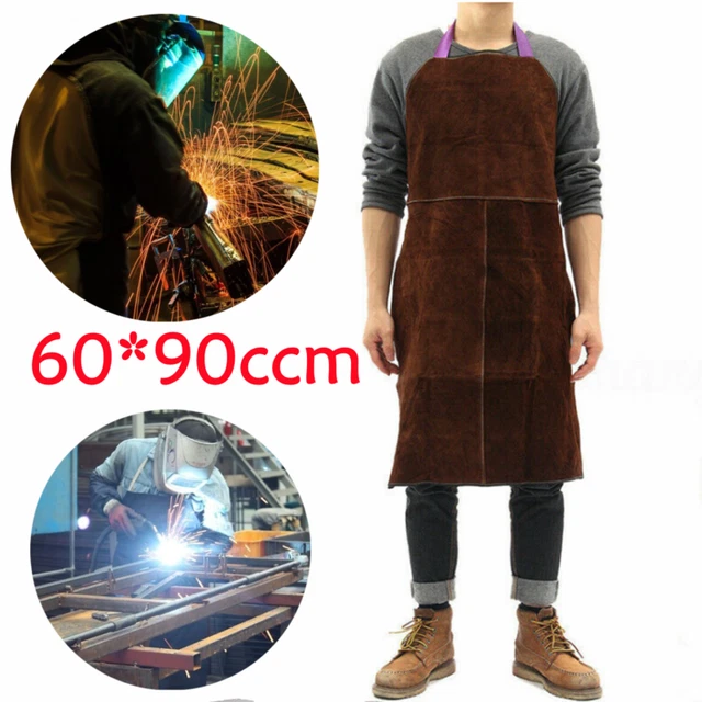 Sa.Di. Srls - Grembiule Da Saldatore Con Tasche Lavoro Fabbro In Crosta Con Tasche 60x90 - Foto 8