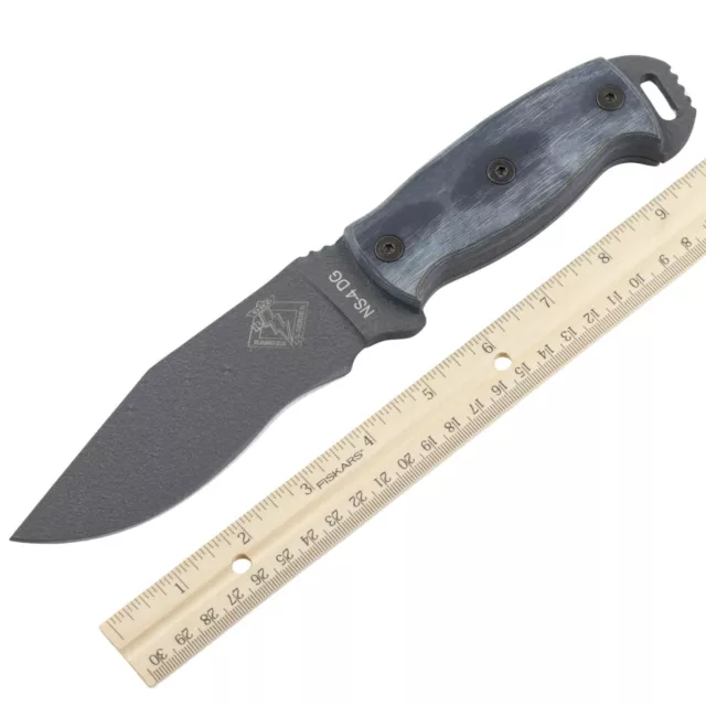 Ranger Knives RD4 Fixed Blade Second Knife Gray Wood Handle Carbon Steel USA 2