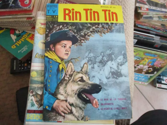 RINTINTIN ET RUSTY  n° 66 BD EO VEDETTES TV ED SAGE 1965 TTBE