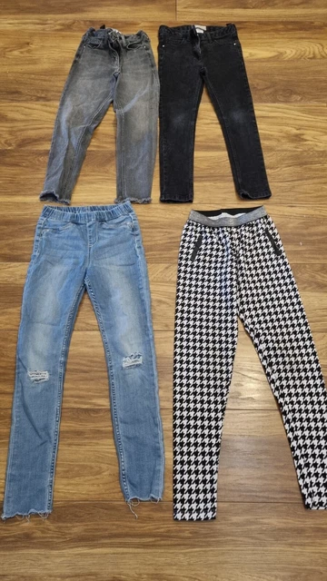 Girls Jeans And Jeggins Bundle X4 Pairs Aged 8 Years Next