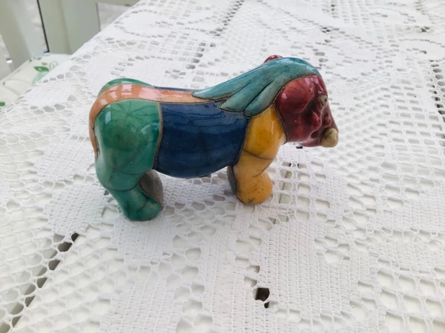 Südafrika Raku handgefertigte Keramik Nashorn Figur