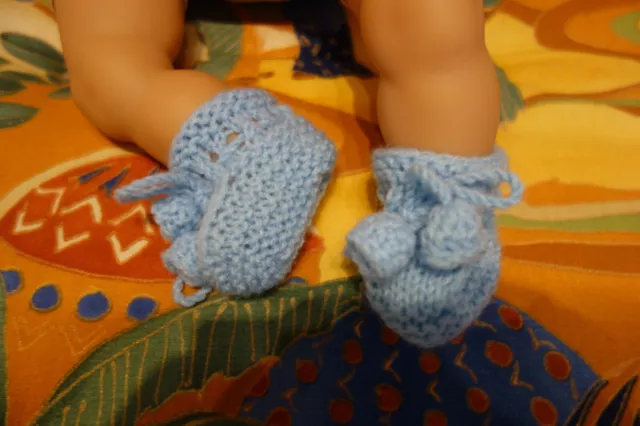 Handgestrickte Babyschuhe Fußsohlenlänge 6 cm