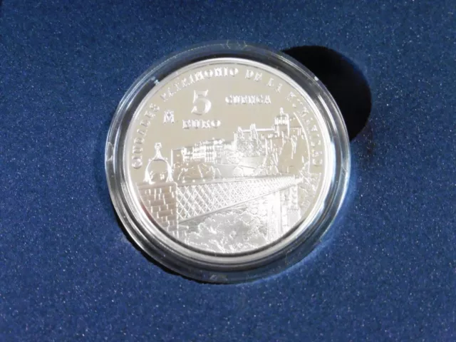 Moneda conmem. PLATA PROFESIONAL. 5 €. 2015. PATRIMONIO. CUENCA.