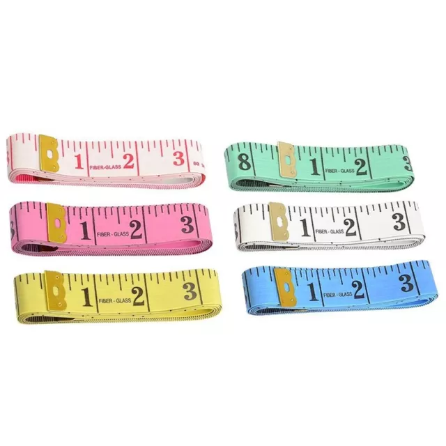 6 Pcs  Seamstress Tailor Sewing Cloth Ruler Tape Measure 60" 150cm V7Z78603