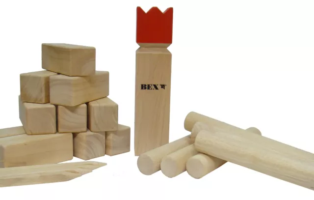 KUBB  Wikingerspiel Gummibaumholz XXL High Quality Turnierversion Plantagenanbau 2