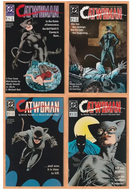 DC Mini-Series CATWOMAN No. 1 2 3 4 (1989) Complete Set! Nice Lot!