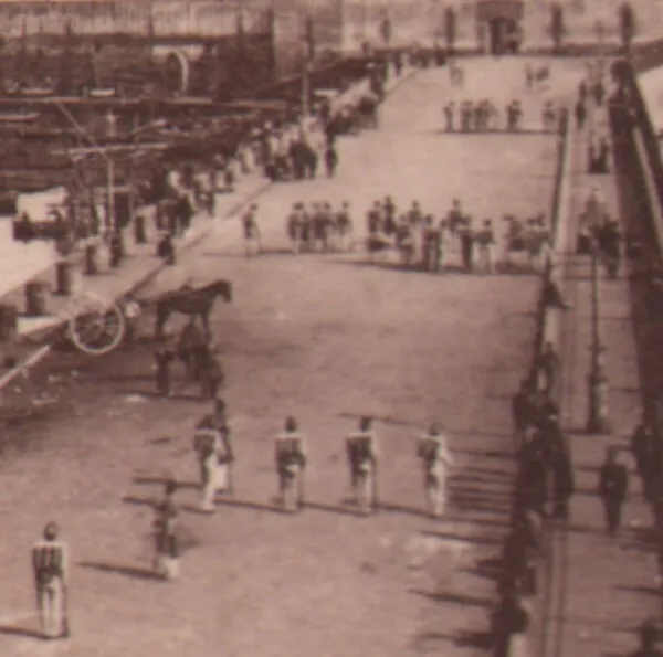 Italie Naples défile sur le port Phare ancienne Photo Stereo Sommer 1880 2