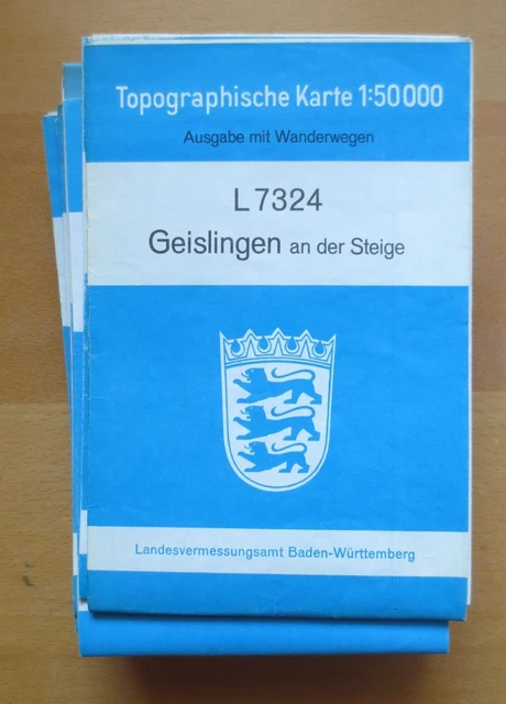 r1-1) Topographische Karte 1 : 50000   Geislingen an der Steige   L 7324