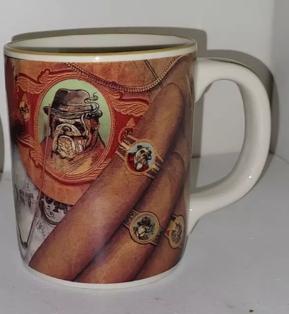 Russ Berrie Bulldog Cigars Coffee Mug Dad Gift Father's Day Vintage