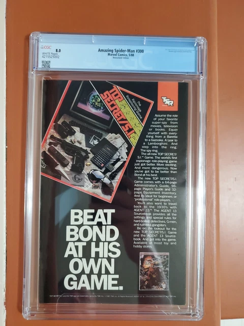 Amazing Spider-Man #300 CGC 8.0 1st Venom 🔥🔥🔥 Newsstand 3