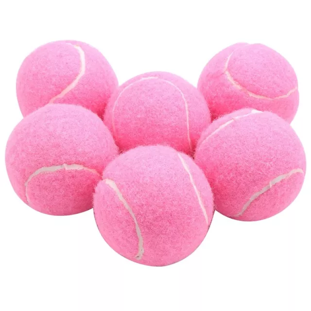 2X(Paquete de 6 Pelotas de Tenis Rosas Pelotas de Entrenamiento EláSticas R1183