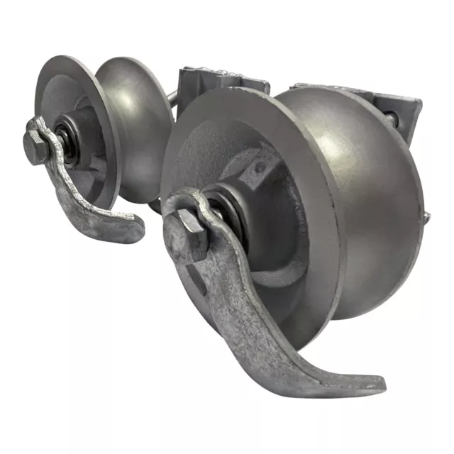 Pair of Rear Pipe Track Wheels for CL Sliding Gates-by Sourdough Gate Hardware