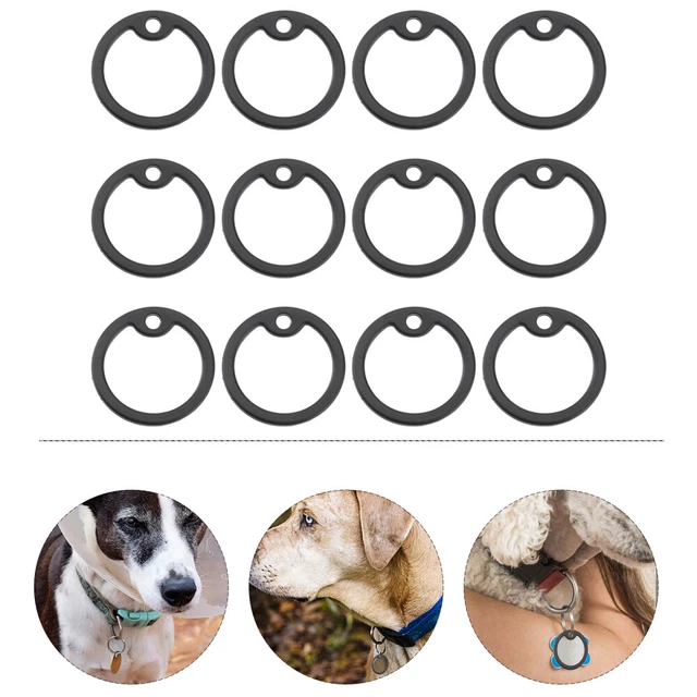 12 pz silenziatore rotondo uomo silenzio cane tag cane per collare per animali domestici