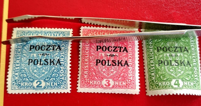 POLAND 1919 Krakau MH * SET Kronen exp. MIKSTEIN