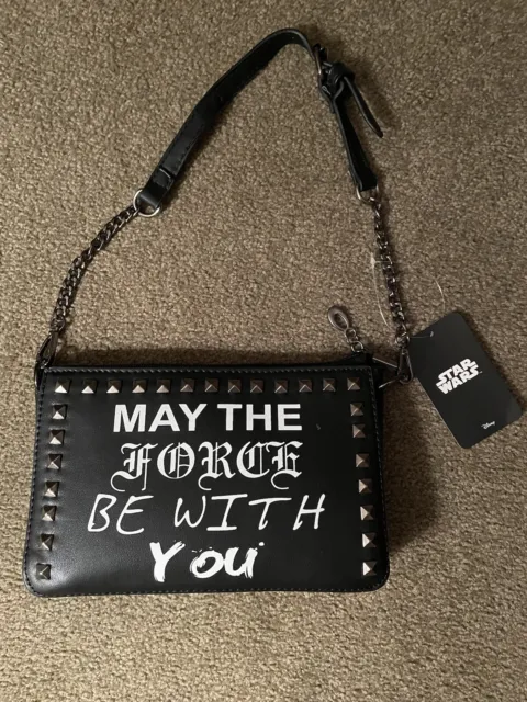 Star Wars May the Force be With You Shoulder/Clutch Purse, Black New With Tag