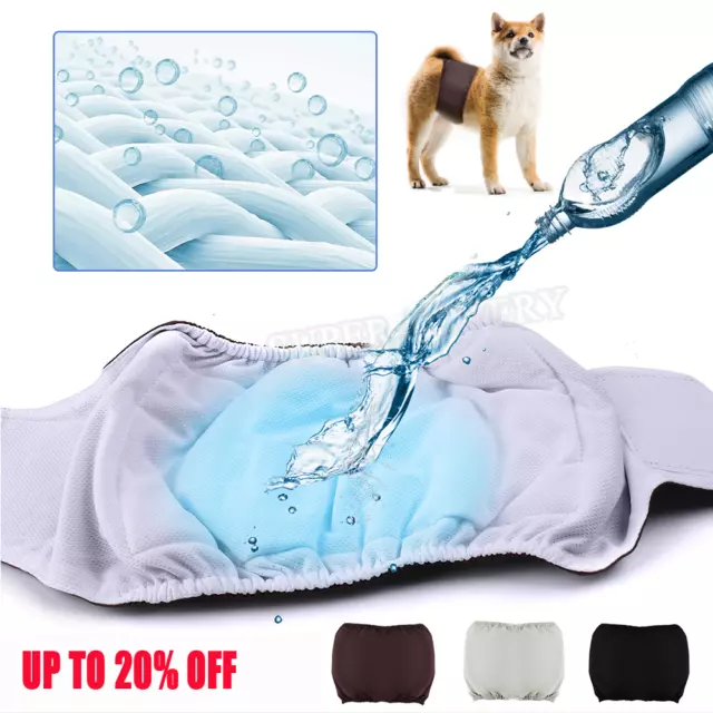 Male Dog Puppy Pet Nappy Diapers Belly Wrap Band Sanitary Pant Underpant UK