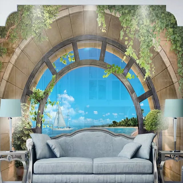 Papier Peint 3D Ile Ocean Mer Nature Revetement Mural Haute Qualite 4 Finitions