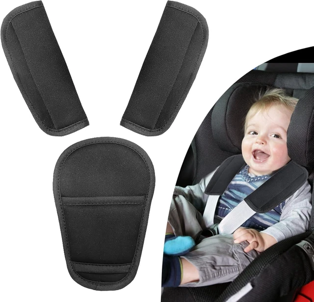 Guaine Imbottite Per Cinture Di Sicurezza Auto - Cuscino Per Bambini, Micro-Suede, 30x20 Cm, Regolabile - Foto 7