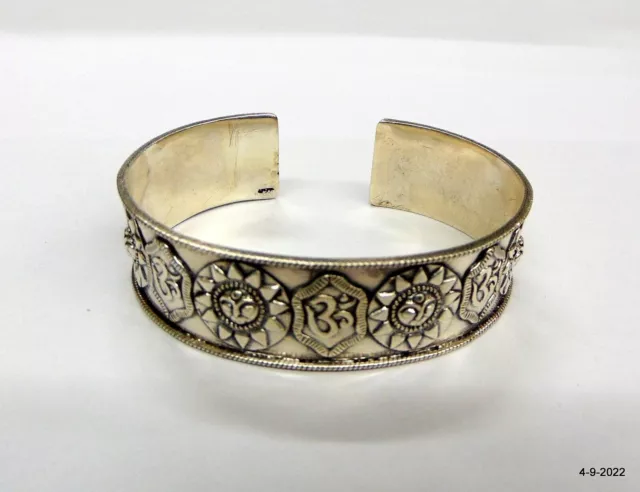 Pulsera étnica de plata esterlina brazalete joyería tradicional hecha a mano