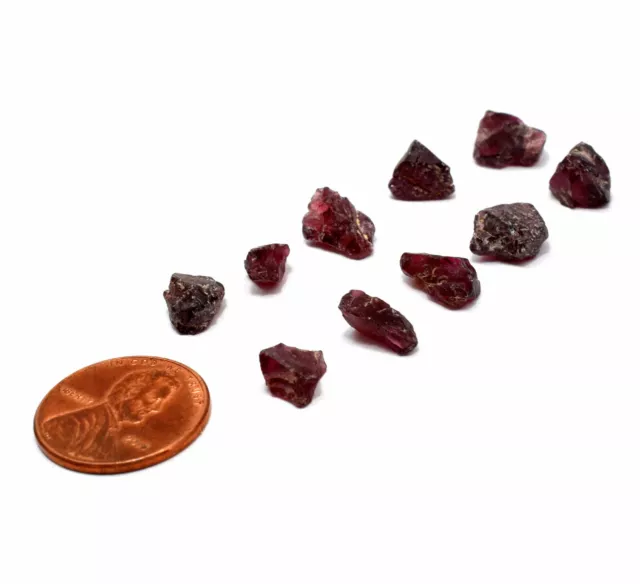 28ct Pyrope / Almandine Rough Red Garnet Natural Mineral Gemstone Cab - 10PCS