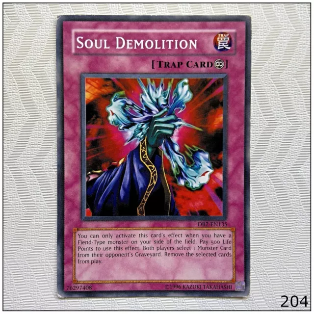 Soul Demolition - DB2-EN135 - Common Yugioh