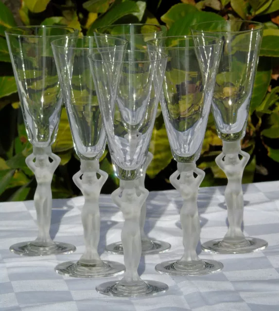 Bayel - Service de 6 flûtes à champagne en cristal, modèle Vénus Haut. 21 cm