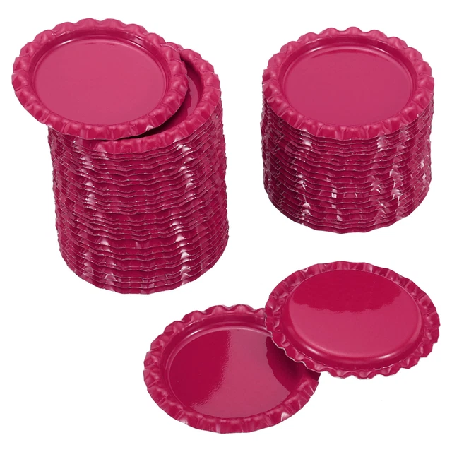 Confezione da 50 tappi per bottiglia decorazione piatti artigianato bottiglie ciondolo vassoio rosso rosa
