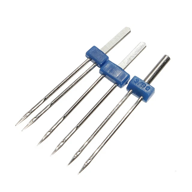 1 ud. Pie de costura y 3 ud. Máquina de coser de doble aguja agujas dobles