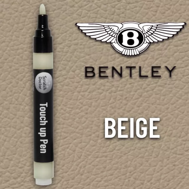 Leather Paint Touch Up Pen BENTLEY Car Seat BEIGE Dye Repairing Recolouring